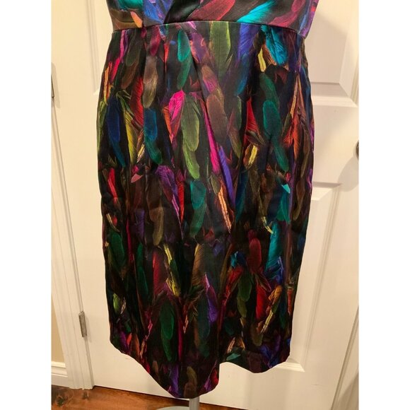 Milly Multicolor Feather Sleeveless Dress, Size 2 (US) - Picture 3 of 8